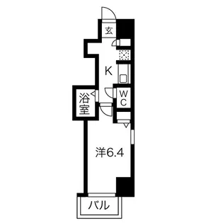 プロシード大阪梅田ポーション【11階】の間取り