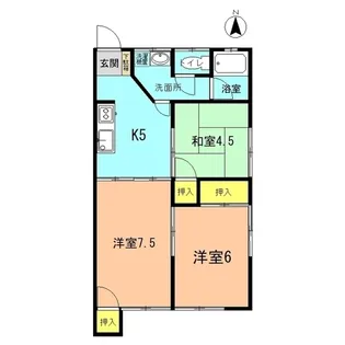 コーポ第一志乃婦【1階】の間取り