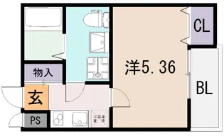 大阪府東大阪市上小阪4【アパート】の間取り