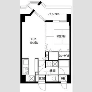 カルロ北目【8階】の間取り