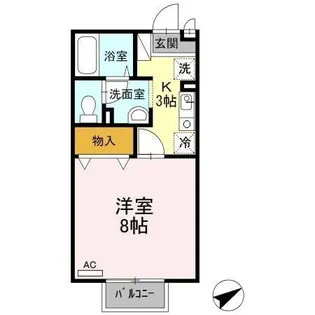 シーソン城泉 B棟【2階】の間取り