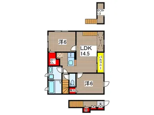 菜の花レジデンス【2階】の間取り