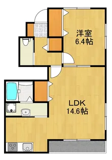 神奈川県横浜市緑区北八朔町【アパート】の間取り