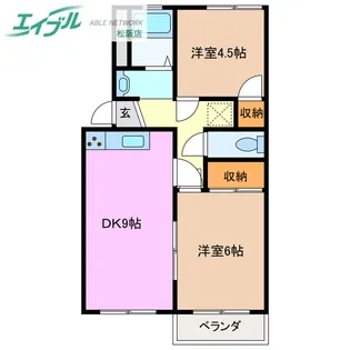 アーバンハイツ【2階】の間取り