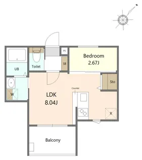 ガーデンパーク八本松アネックス【1階】の間取り