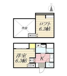愛知県名古屋市守山区鳥羽見2【アパート】の間取り