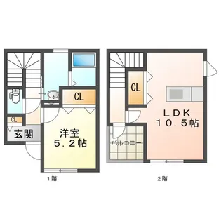 リーブルファイン住吉町【2階】の間取り