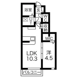 virgem(ヴェルジェン) B棟【1階】の間取り