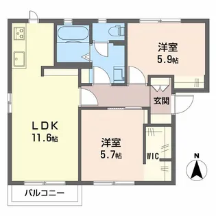 プランドール【2階】の間取り