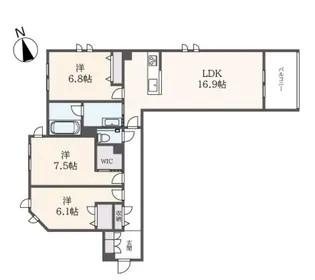 ウィズプラス大船【3階】の間取り