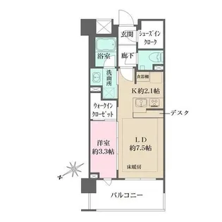 リビオレゾン渋谷笹塚【4階】の間取り