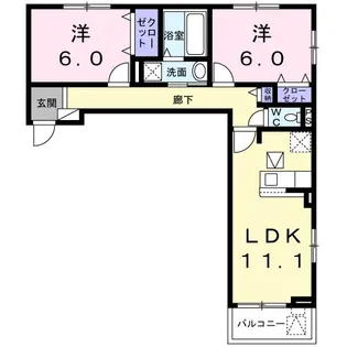 レイアフォレストIII【1階】の間取り