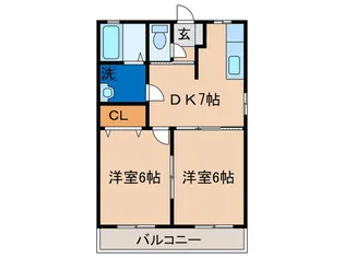 福岡県鞍手郡鞍手町大字新北【アパート】の間取り
