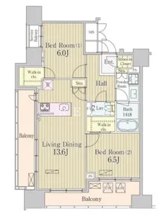 グランパレス東京八重洲アベニュー【8階】の間取り