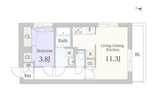 GranDuo千歳船橋5【2階】の間取り