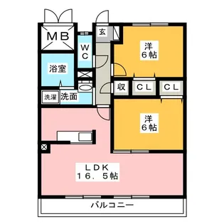 C’sハーモニー春里【2階】の間取り