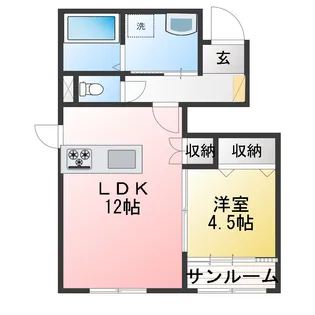 フィオーレ富久【1階】の間取り