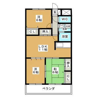 めぞんオアシス【1階】の間取り