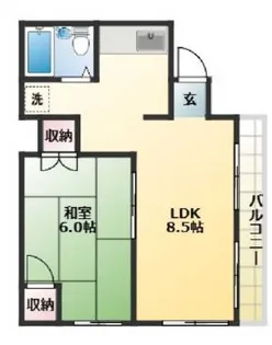 石田コーポ【5階】の間取り