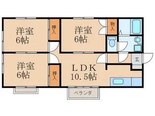 寿ハイツ【2階】の間取り