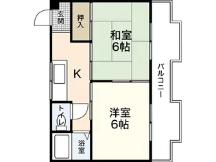 エスタス庚午南【5階】の間取り