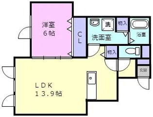 メゾンドブラン【2階】の間取り