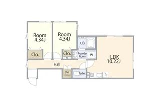 アイコート新江古田【1階】の間取り