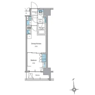 ルフォンプログレ上野稲荷町【13階】の間取り