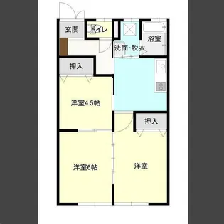 錦町コーポ【1階】の間取り