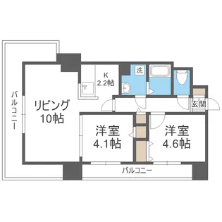 レジディア札幌駅前【8階】の間取り