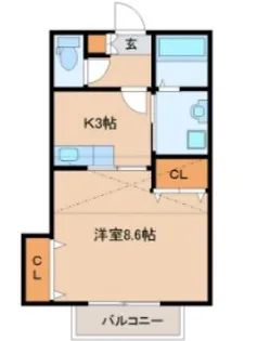 WISHサウス原町【2階】の間取り