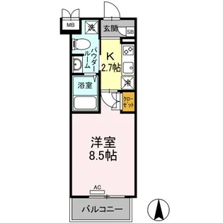 ラ・ヴィ・アン・ローズ南本庄【2階】の間取り