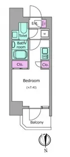 クレヴィアリグゼ北品川IIステーションコート【10階】の間取り