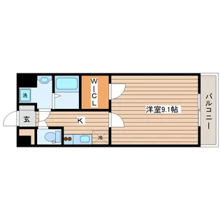 アーバンフラッツ小田原【1階】の間取り