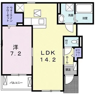 サンバスト【1階】の間取り