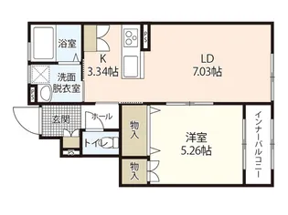 ルピナス A【1階】の間取り