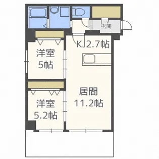 サンフロントNK【2階】の間取り