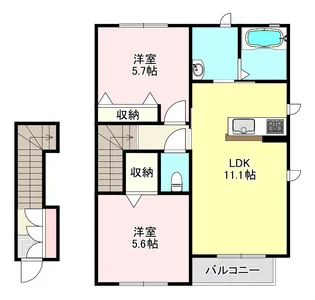 フィオーレ茜【2階】の間取り