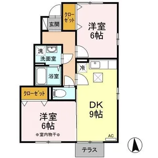 グランメール朝日 A/B【1階】の間取り