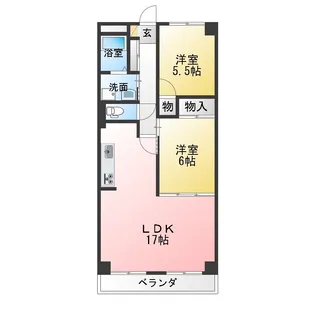 ラオーク三軒家【3階】の間取り