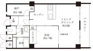 東帝塚山ハイツ【4階】の間取り
