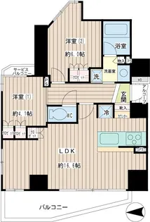 プレジデントステージ横濱鶴見【7階】の間取り