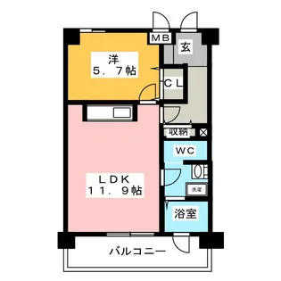 ザ・レギャン 3号棟【1階】の間取り