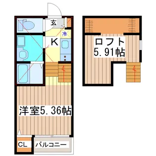 カーサ フィオーレW【2階】の間取り