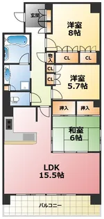 エレガンス甲子園【2階】の間取り