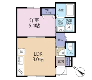 ヒュッゲ【1階】の間取り