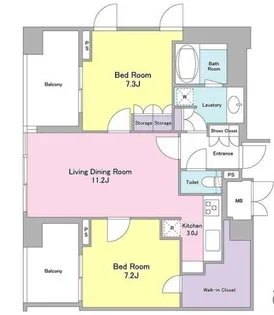 ランテンヌ四谷【3階】の間取り