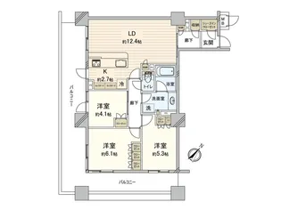 ルネライラタワー船橋【7階】の間取り