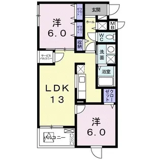 グランドYSP【5階】の間取り