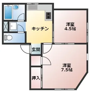 メゾンフルール【1階】の間取り